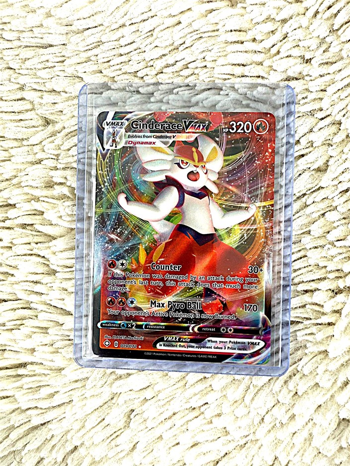 Cinderace VMAX dynamic fire-type VMAX card.