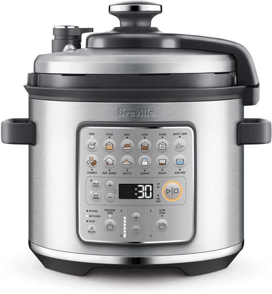 Breville the Fast Slow Go Pressure Cooker (Brushed Stainless Steel). NB: Mi