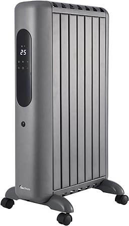 AUSCLIMATE 1500W 7 Fin Smart Enclosed Oil Filled Heater with 24-Hour Timer,