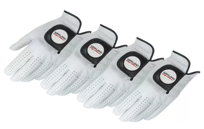 Kirkland Signature Leather Golf Gloves 4 Pack, Small: 18.5 cm. These left g