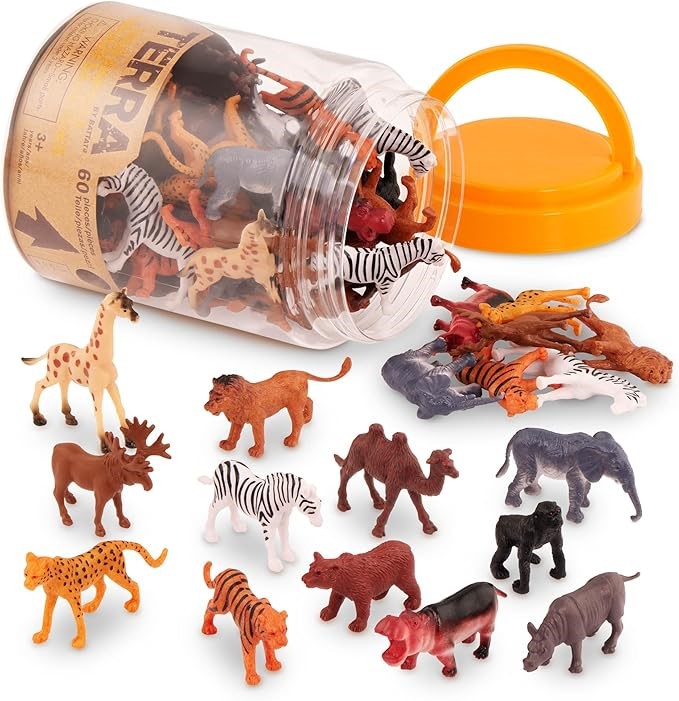 Battat AN6004Z Terra Wild Animals in Tube Action Figure Set, 3.5"", Multi