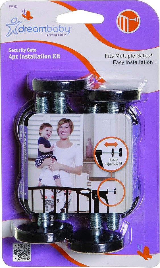 Dreambaby Chelsea and Liberty Security Gate Mounting Kit, Black, 4pc. NB: s