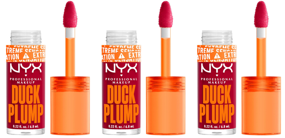 3x NYX Professional Makeup DUCK PLUMP LIP PLUMP HALL OF FLAME. NEW!