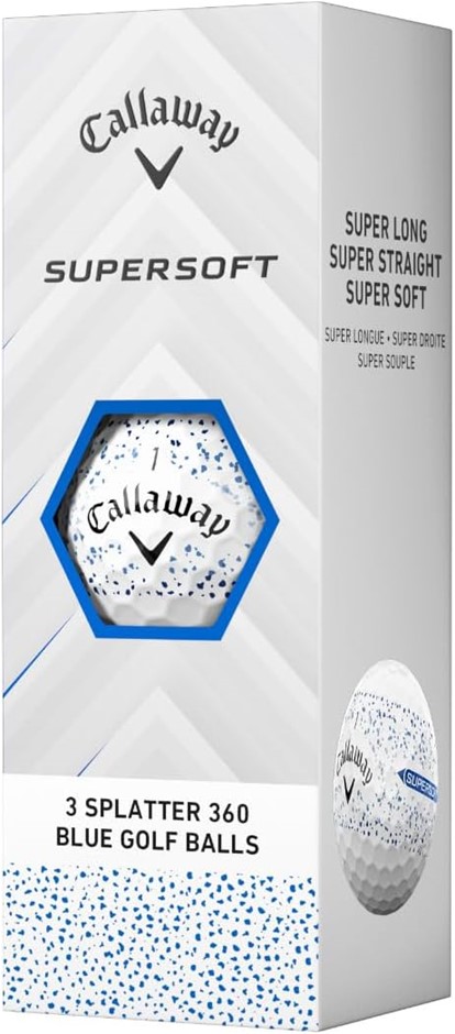 Callaway Golf Supersoft Golf Balls 12 Splatter 360 Blue Golf Balls. NB: dam