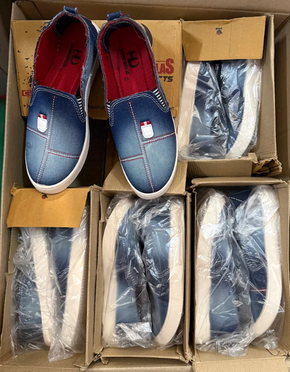 10x Assorted Unisex Slip-on Casual Shoes in denim style finish. Brand New!
