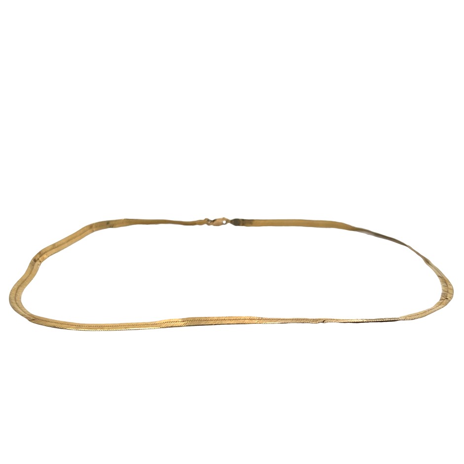 14ct Snake Link Necklace with Parrot Clasp