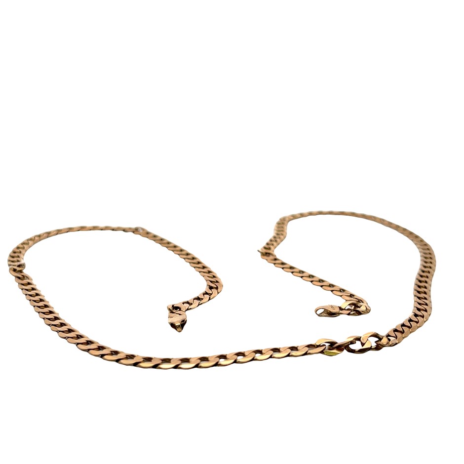 9ct Yellow Gold Curb Link Chain with Missing Clasp