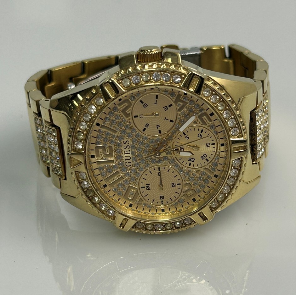 Guess Chronograph Gold-tone Diamante watch
