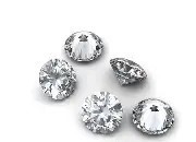 0.08 carat 5 round white diamonds