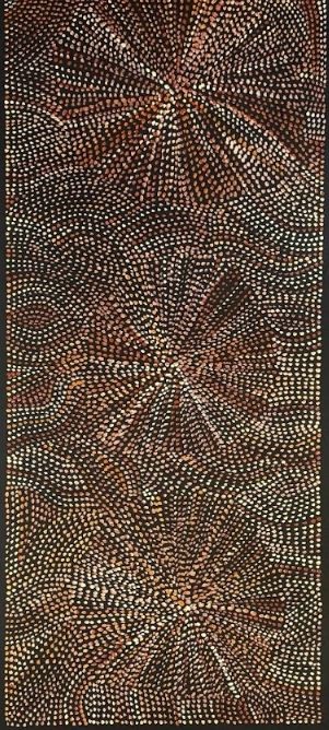 Original Aboriginal Painting Joy Purvis Petyarre - Bush Yam Seeds