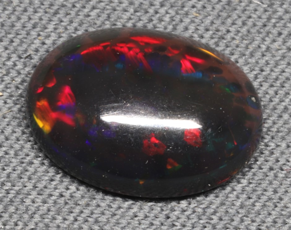 Solid Black Opal, weight 1.95 carats