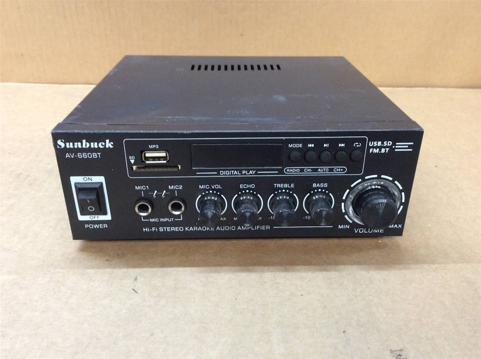 Sunbuck AV-660BT Hi-Fi Stereo Karaoke Audio Amplifier