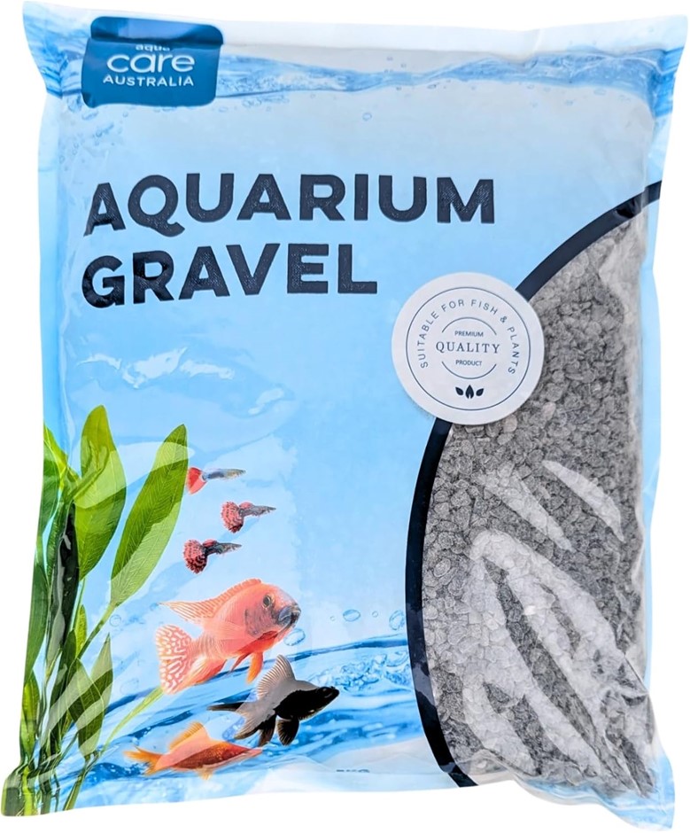 AQUA CARE Aquarium Gravel Natural Black 3-5mm 5kg - Suitable for Freshwater