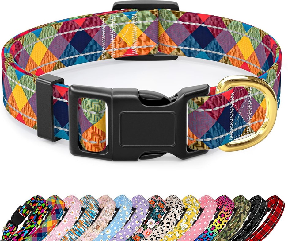 TMOODEL Boho Reflective Dog Collar