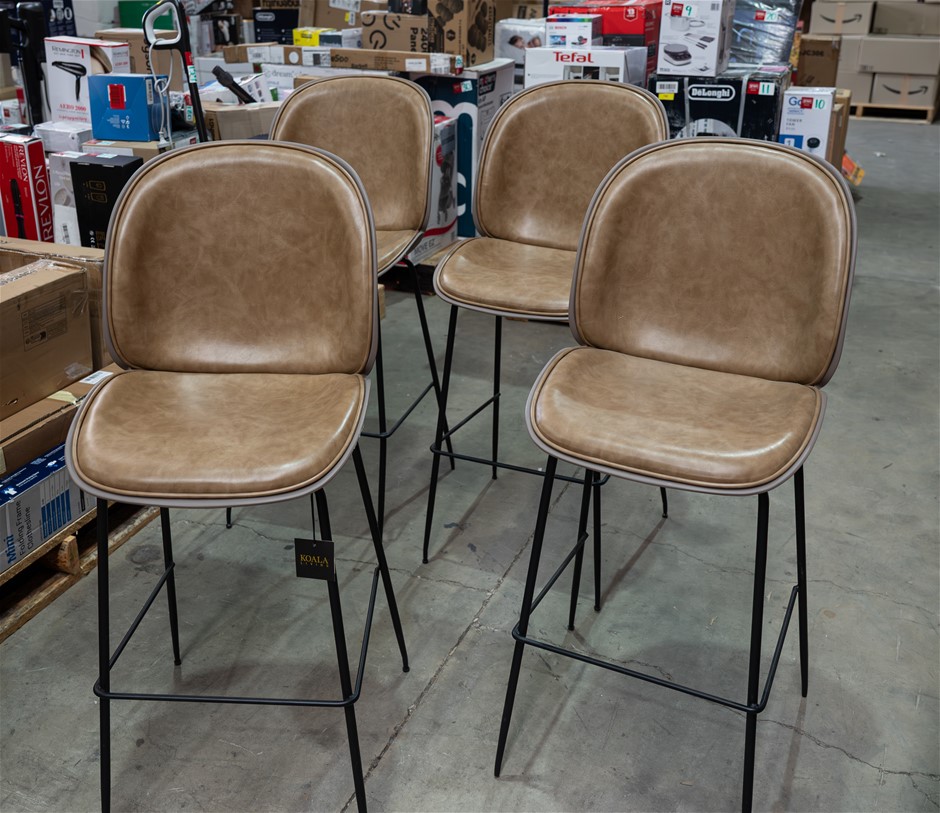 4 x BUCKET SEAT HIGH CHAIRSTAN WITH CORRINE