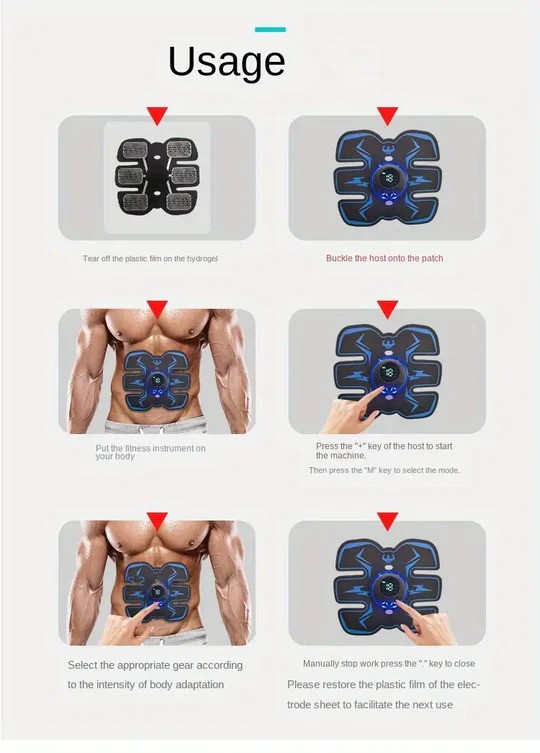 Rechargeable Remote Control Abdominal Muscle Toner