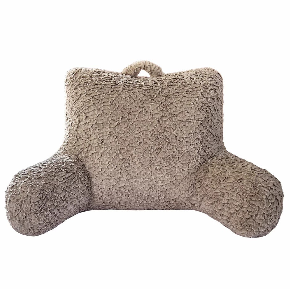 SUTTON PLACE Whisper Lounge Back Rest & Reading Pillow Cushion, Tan.