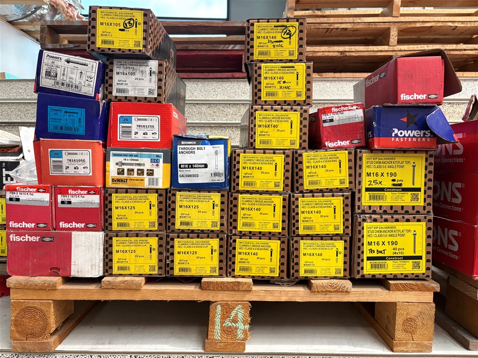 Pallet Comprising New Never Used Large Qty of M16  Structural Tru Bolts