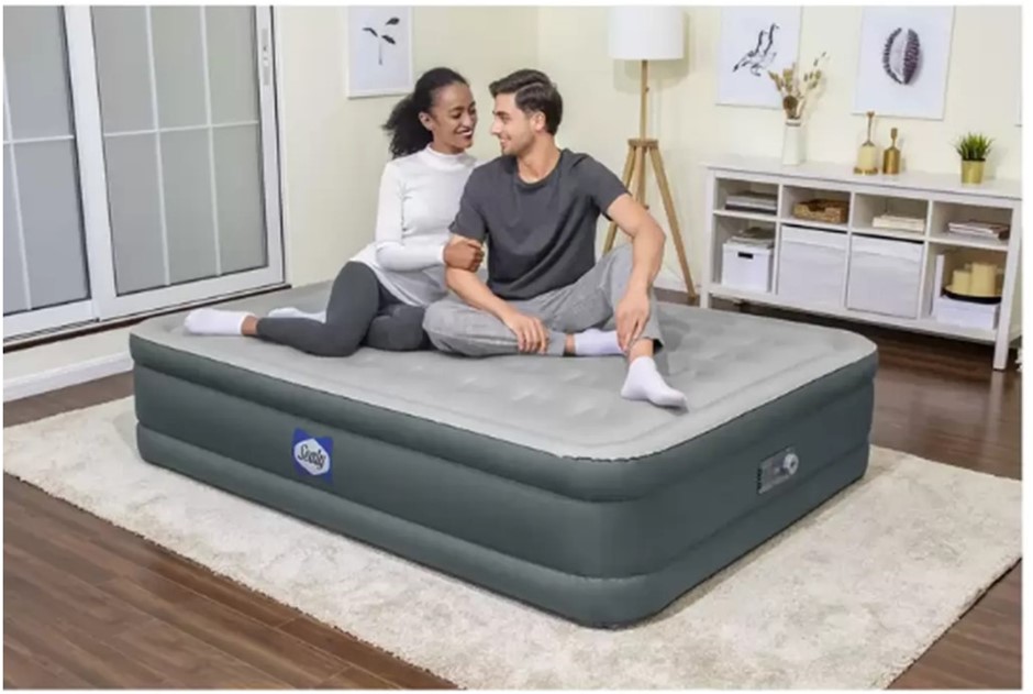 SEALY Fortech Queen Airbed with Inbuilt Pump. NB: Untested.