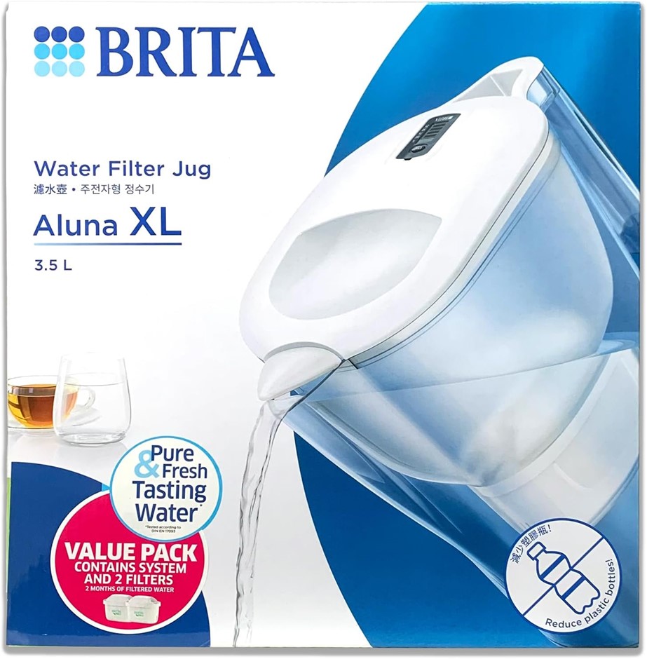 BRITA Aluna XL Water Filter Jug 3.5L With 2 Maxtra Pro Filters. N.B: Damage