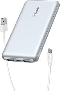 Belkin BoostCharge USB-C Portable Charger 10000mAh Power Bank, 1 USB-C Port