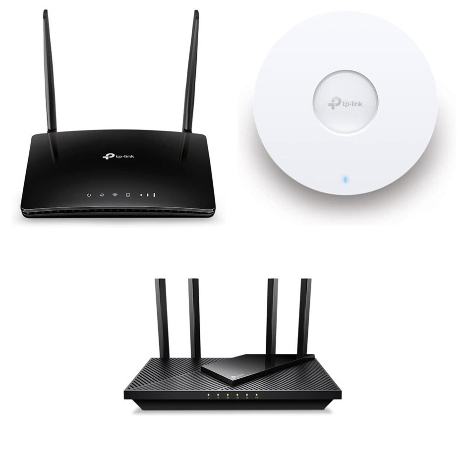 3 x Assorted Networking Devices. 1 x TP-LINKAC1200 Wireless Dual Band 4G LT