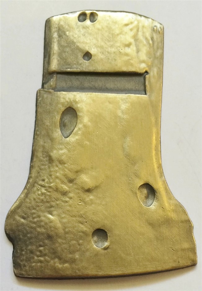 Rare 2016 "Ned Kelly" Helmet Ingot, 999 24k Antique Gold Plated, Outlaw, Gu