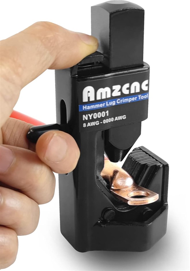 AMZCNC Hammer Lug Crimper Tool - 0000 AWG Battery and Welding Cables(8 AWG