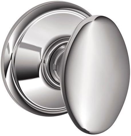 SCHLAGE F10 SIE 625 16-080 10-027 Siena Hall and Closet Knob, Bright Chrome