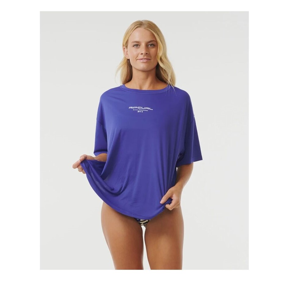 RIP CURL Women's Search Surflite UV Short Sleeves Rash Vest Tee, Size 2XS,