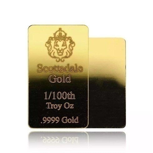 1/100oz Scottsdale Mint Gold Bar