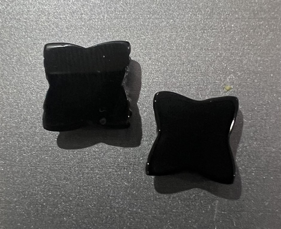 6.02 carat black Onyxx pair