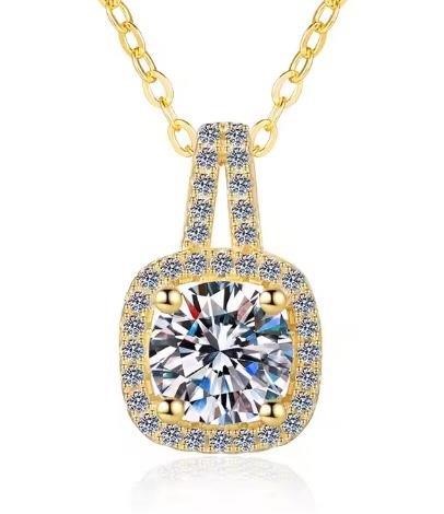 1.0ct GRA Moissanite white Brilliant Cut 925 Sterling Silver Pendant
