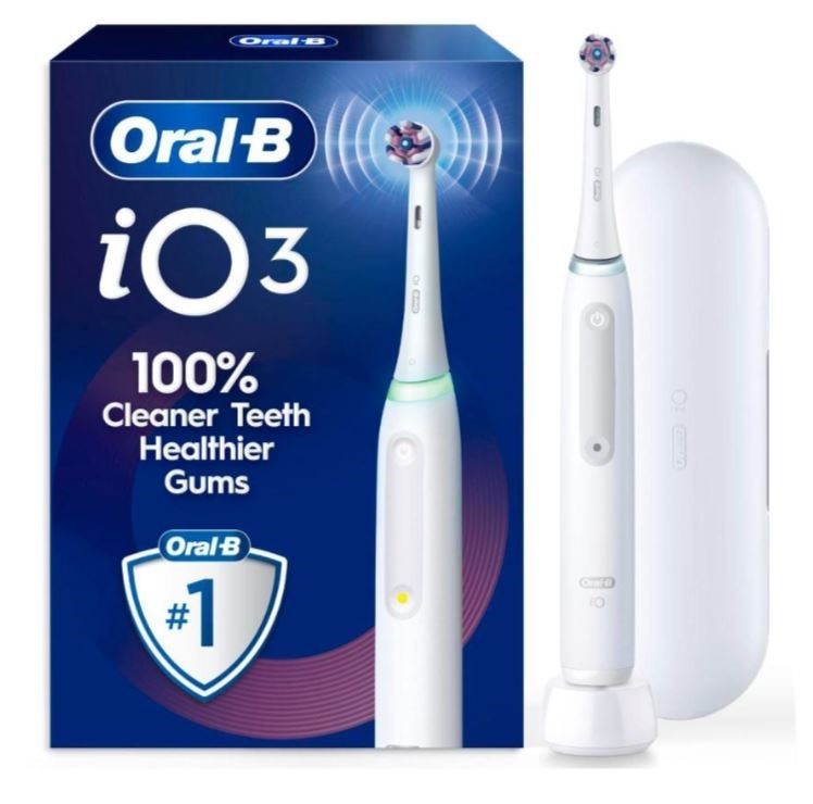 ORAL-B iO3 Clean & Whiten Electric Toothbrush, Model iOG3.1E9.1K, White.