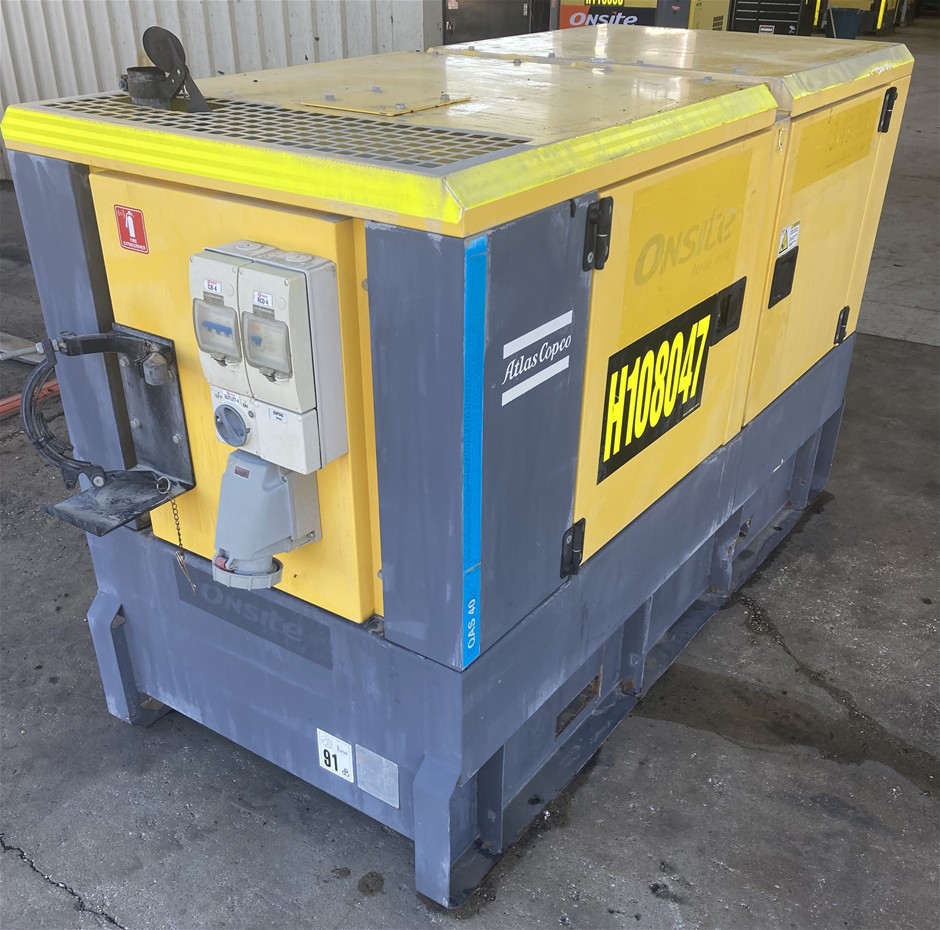 2019 Atlas Copco QAS40 Generator - Diesel - 40kva - Emerald