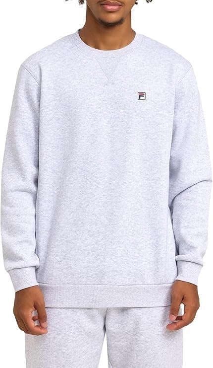 FILA Men's Idaho Crew, Size 2XS, Light Grey Marle (039), ASW13294. RRP: $80