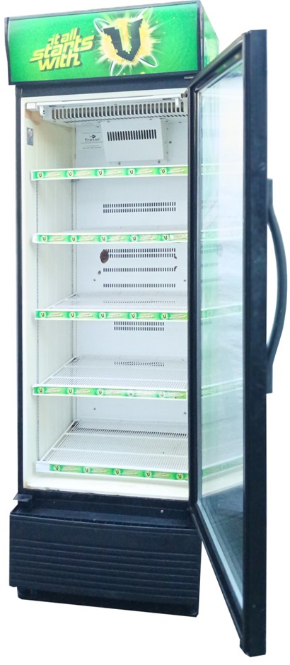Single Glass Door Upright Display Fridge