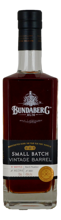 Bundaberg Rum M.D.C. Small Batch - Vintage Barrel 2014 (1x 700mL), QLD.