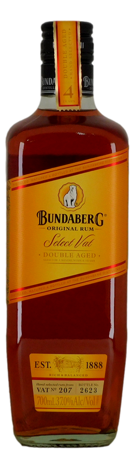 Bundaberg Rum Select Vat - Double Aged Rum - Vat 207 2012 (1x 700mL), QLD.