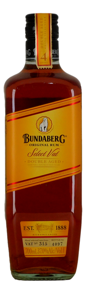 Bundaberg Rum Select Vat - Double Aged Rum - Vat 315 2014 (1x 700mL), QLD.