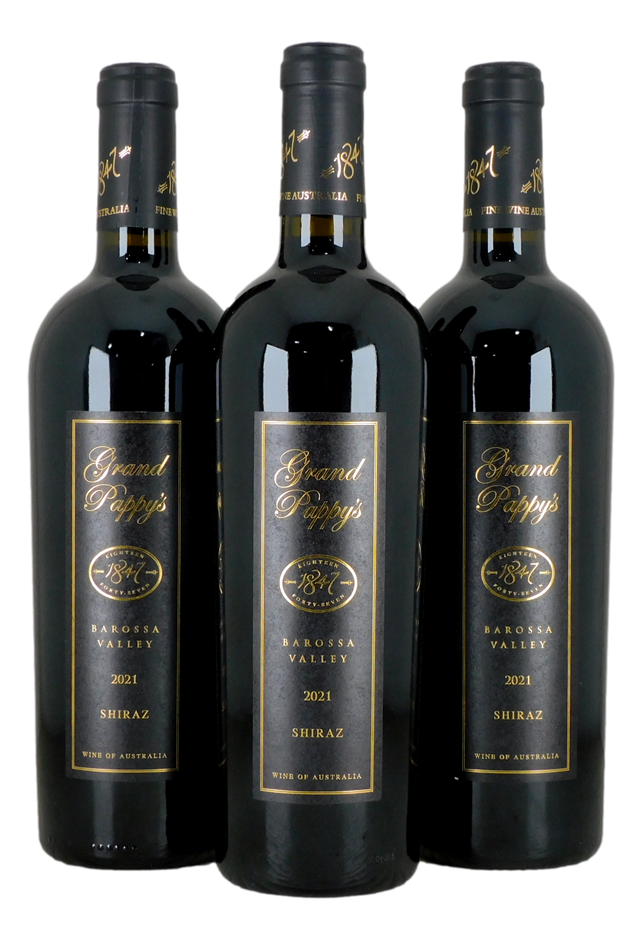 Grand Pappys 1847 Shiraz 2021 (3x 750mL), Australia.