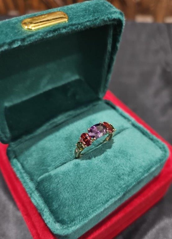 18K/Italy 3.5ctw Oval Cut Yellow Gold Filled Ring Warranty Quality-10US