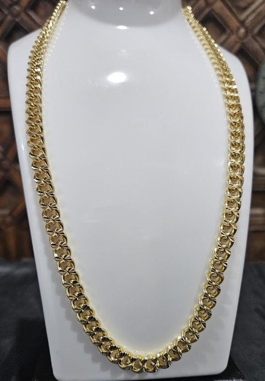18k Italy Stamped Yellow Gold Filled Chain-60cm-Bonus Gift