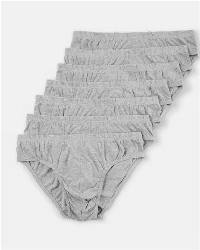 7x Men's Tunnel Waistband Briefs (Grey) (Extra Large)