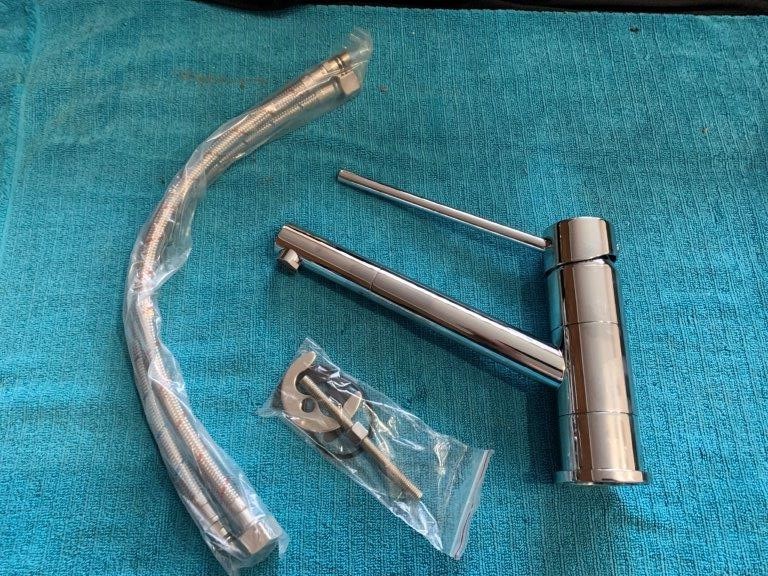 New in Box Kitchen/Basin Swivel Mixer Tap, Brass - Quantity 1