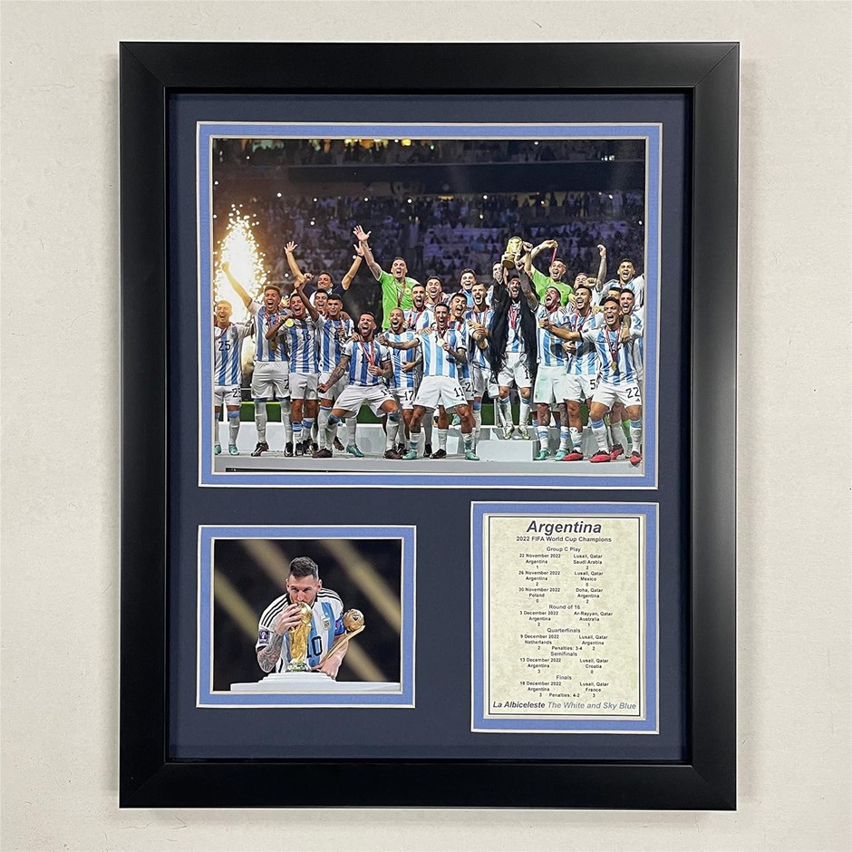 LEGENDS NEVER DIE Argentina 2022 FIFA World Cup Champions, 12"x15" Framed P