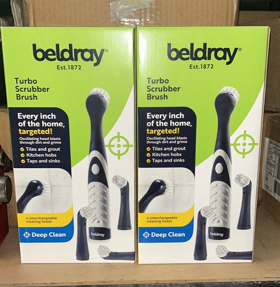 2x BELDRAY Turbo Scrubber Brushes