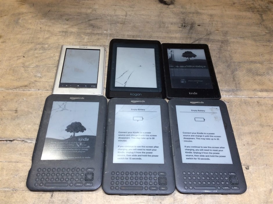Sony + Kogan + Amazon Kindle E-Reader Tablets (Lot of 6)