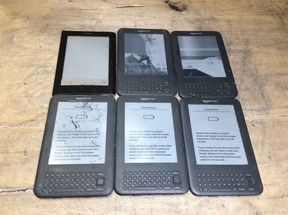 Amazon Kindle Mix Model E-Readers (Lot of 6)