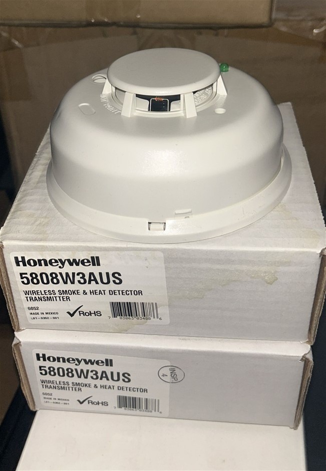 2x HONEYWELL Wireless Smoke & Heat Detector Transmitter